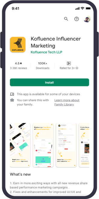 Koflunce influencer App